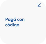 gif animado que muestra la frase Pagá con código, alternándose con una imagen de un codigo de barras cambiando a un código qr